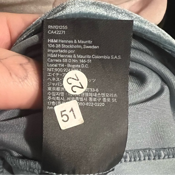 H&M Green Velvet Form-Fitting Dress - Size Large (Approx.) - Picture 5 of 8